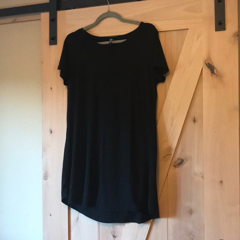 Black T-shirt dress